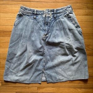 Anthropologie Hemmed Pilcro Slouchy Trouser Mini Skirt‎ Zero Denim High Waisted